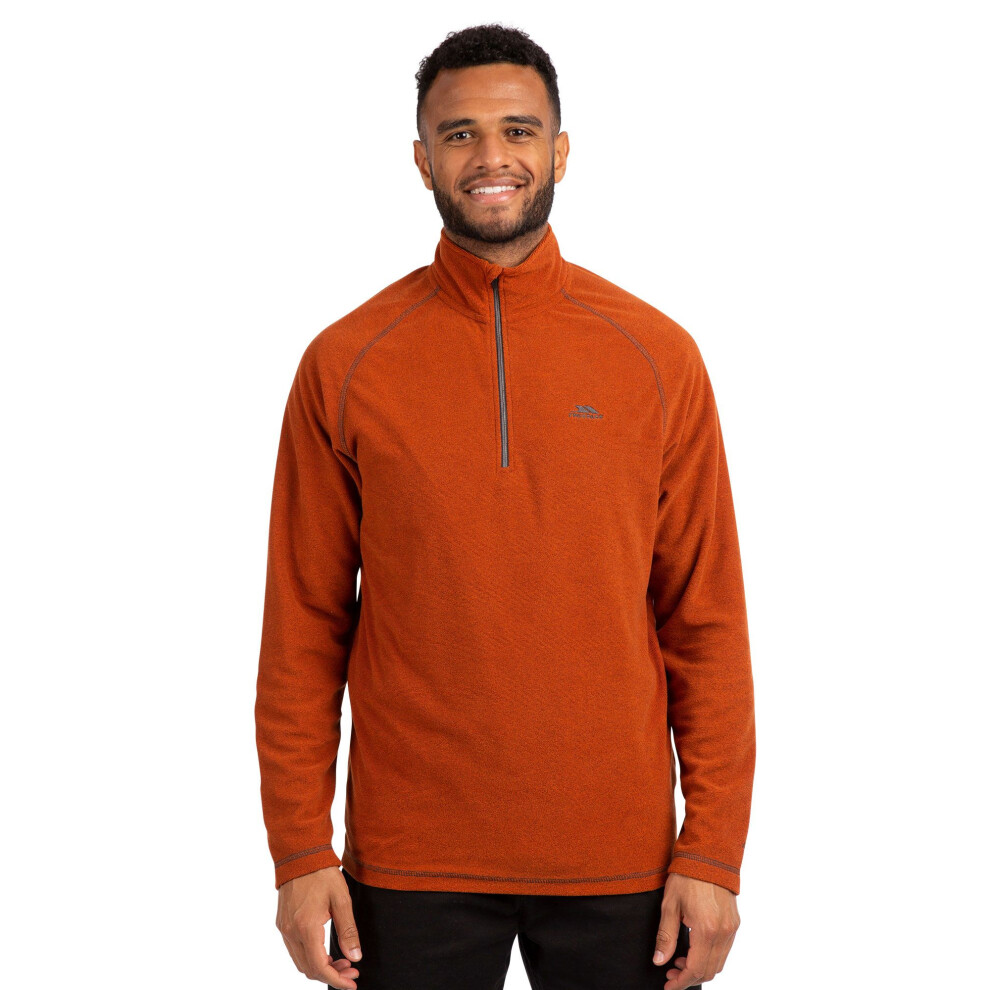 Trespass Men's Burnt Orange Keynote Anti Pilling 1 4 Zip Fleece Top In | Size: 2XL - Image 2