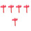 5Pièces Support Mural Extincteur Ferroviaire Rouge Compact Durable 3