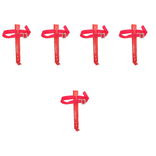 5Pièces Support Mural Extincteur Ferroviaire Rouge Compact Durable 2