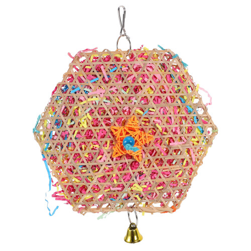 2Pièces En Rotin Multi Couleur Pour Perruche 2