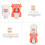 4Pièces Distributeur D'eau Simulation Mini Orange Jouet Enfant 5