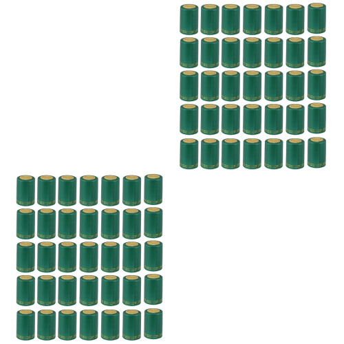 400Pièces Couvercles Thermorétractables PVC Vert Pour Bouteilles Vin 2