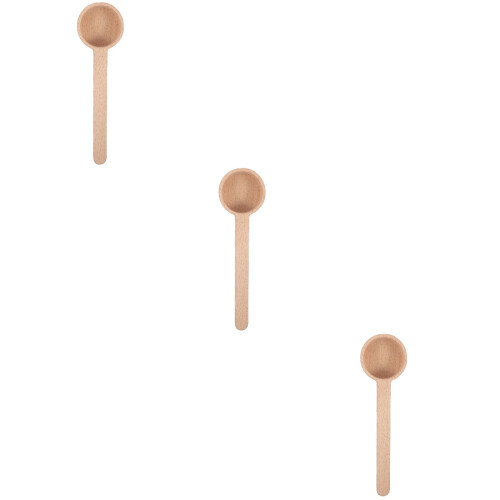 3Pièces Cuillères En Bois À Long Manche Clair