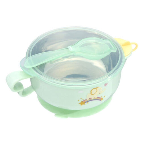 3Ensembles Repas Bébé Vert Succion Entraînement Alimentation