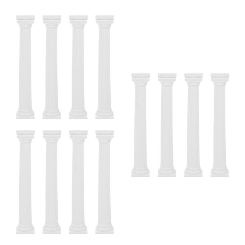 12Pièces Colonnes Décoratives Blanches Supportant Plusieurs Niveaux