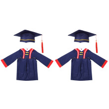 2Ensembles Costumes De Graduation Colorés Robes Et Bonnets