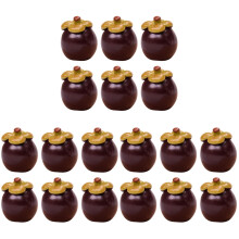 18Pièces Mini Mangoustan Résine Violet Ornements Pour Diorama