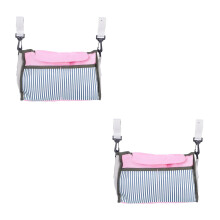 2Pièces De Rangement Poussette Nylon Durable Noir Beige