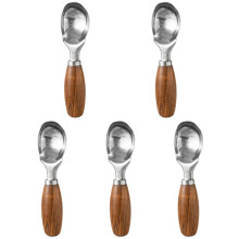 5Pièces Cuillères Boule À Glace Fruit Manche Bois Antidérapant