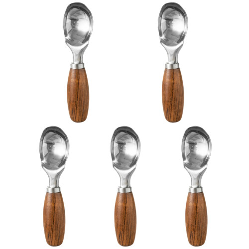 5Pièces Cuillères Boule À Glace Fruit Manche Bois Antidérapant