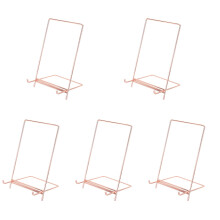 5Pièces Présentoir Métal Or Rose Pour Cadres Affichage Décoratif