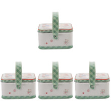 4Pièces Boîtes Rangement Noël Bonbons Biscuits Métal Coloré Élégant