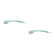 2Pièces Brosse Bain Silicone Verte Confort Pour Massage Et Gommage