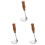 3Pièces - Manuel Acier Inoxydable Manche Bois 1