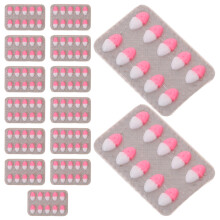 15Pièces Jouet Pilules Plastique Rose, Kit Médecin Enfant Réaliste