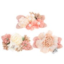 6Pièces Peignes Tissu Colorés Pour Petite Fille Décor Mariage