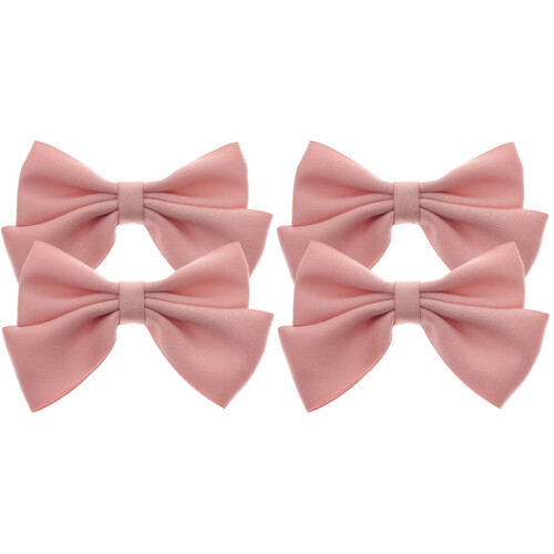 4Pièces Décor Nœud Rose Clips Pour Chaussures Et Accessoires Mode