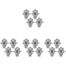 16Pièces Coins Protecteurs Boîte Bois Pieds Argent Zamak