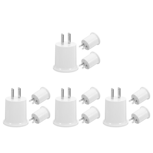 12Pièces Adaptateurs Douille E27 À Vis Compatible Us En ABS Pour Lampe