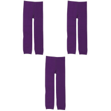 3Pièces Collants Violets Pour , Doublure Chaude Et Lisse