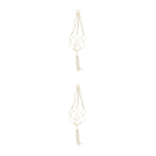 2Pièces Support Mural Ukulélé Macramé Lin Pratique