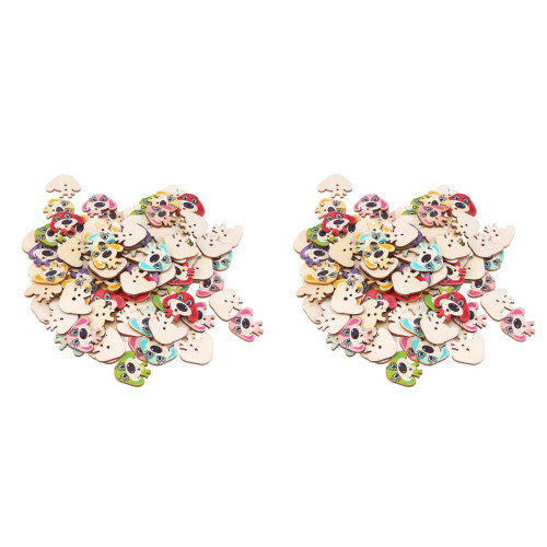 200Pièces Boutons En Bois Pour Couture
