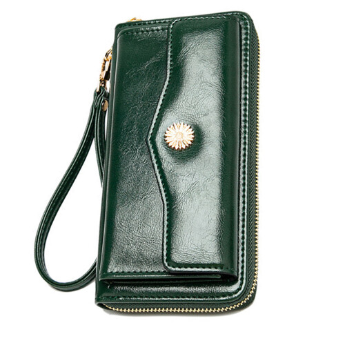 2Pièces Mode Vert En Cuir Et