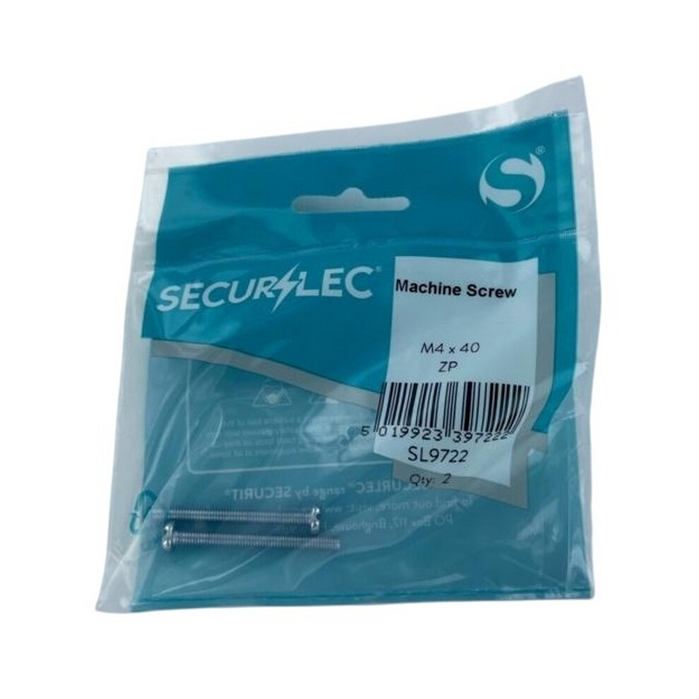 - Securlec Zinc Plated Machine Screws (Pack Of 2) Silver (6M X 30mm) - Image 2