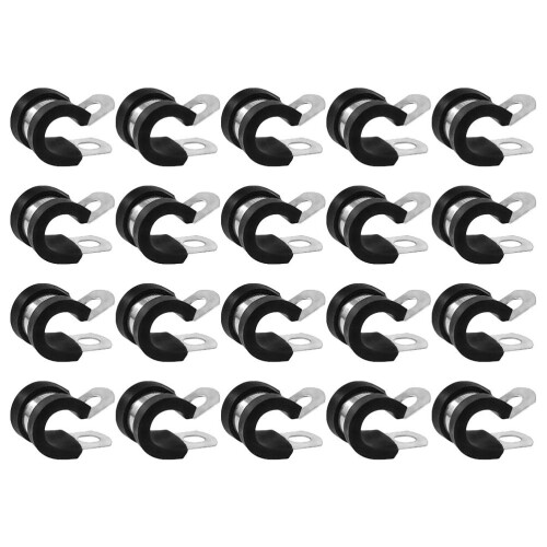 60Pièces Colliers D'attache Câble Acier Inox Caoutchouc