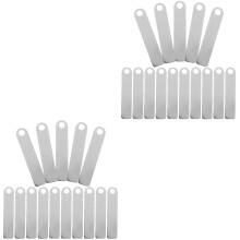 40Pièces Pendentifs Métal Inoxydable Argenté Pour Créations DIY