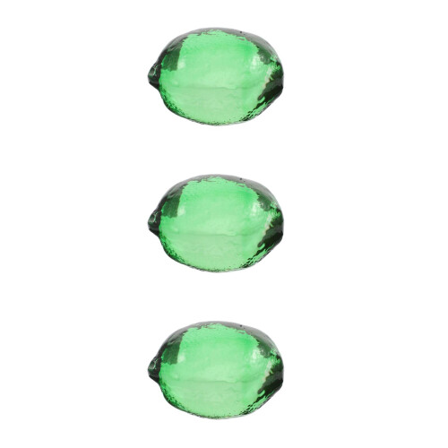 3Pièces Décor Citrons Verre Vert Robustesse Pour Cuisine Maison Bureau