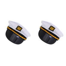 2Pièces Casquettes Blanches Pour Cosplay