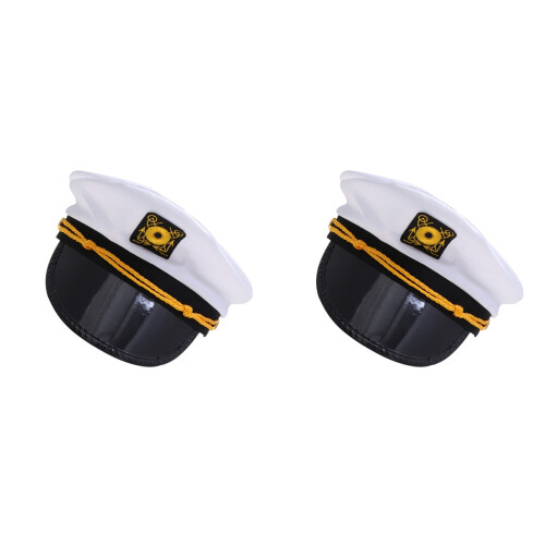 2Pièces Casquettes Blanches Pour Cosplay