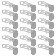 200Pièces Supports Boucles Oreilles Clip-on Argent Pour Décoration