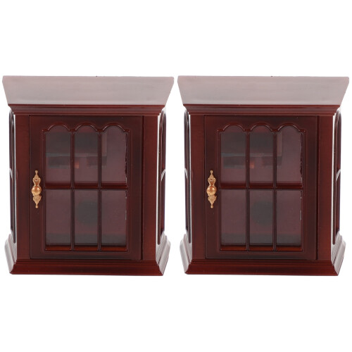 2Pièces Miniature Meuble ABS Rouge Pour Décoration Maison Tiny