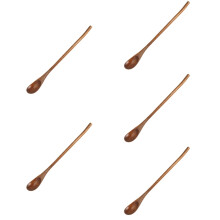 5Pièces Cuillères Longues Bois Lisses Pour Remuer Servir Salade