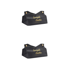 2Pièces Boîte À Papier En Cuir PU Noir, Idéal Maison Bureau