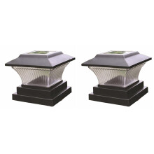 2Pièces Lampes Extérieures Solaire Noir Pour Balcon Jardin