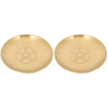 2Pièces Plateau Métal Pentagramme Pour Rangement Déco
