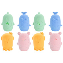 8Pièces Jouets De Bain Bébé Silicone Pour Enfants Multicolores