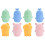 8Pièces Jouets De Bain Bébé Silicone Pour Enfants Multicolores 1