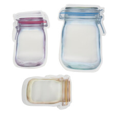 30 Pcs Jar Zipper Bags Snack Sandwich Zipper Closure Bags Reusable Airtight Seal Storage Bags Leakproof Food Saver Bags for Travel Camping Picnic