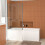 NES Home Nes Home L Shaped LH 1600mm Curved Shower Bath Acrylic Front Panel & Screen 2