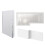 NES Home Nes Home L Shaped LH 1600mm Curved Shower Bath Acrylic Front Panel & Screen 5