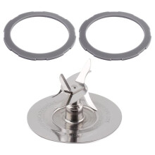 Stainless Steel Blender Cutter Blade 164160 with 2Pcs Silicone Rubber Gaskets 182341-000-842 for Pro 1200 Blender