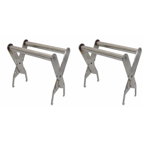 2Pièces Support Cadre Apiculteur Acier Argent Protection