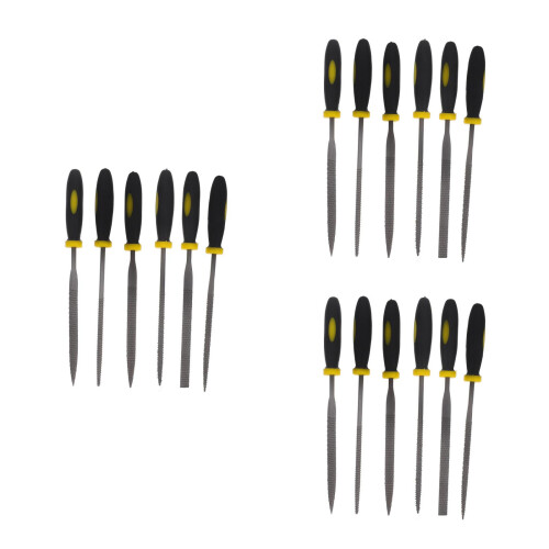 18Pièces Râpe Bois Outil Manche Ergonomique Noir
