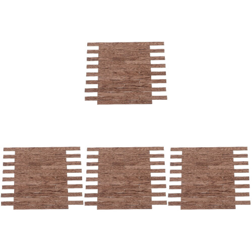 160Pièces Mini Parquet Rigide Bois Clair Pour Accessoires Maison Mini