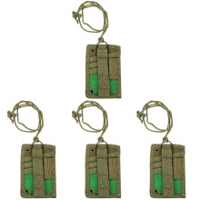 4Pièces Étui Badge Oxford Vert Robuste Pour Cartes Et Identités
