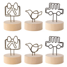 30Pièces Clips Message Créatifs Bois Et Métal Fixation Photos